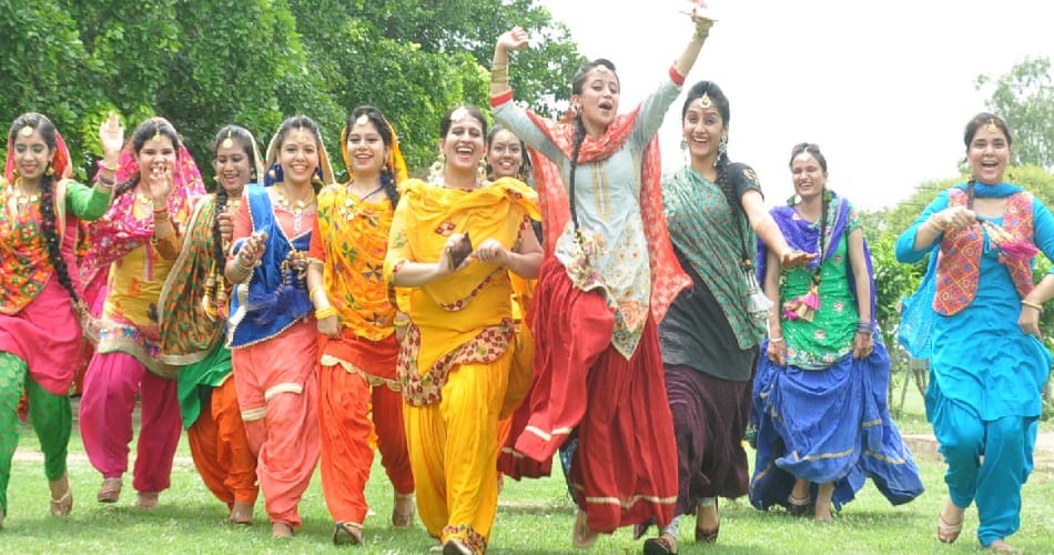 teej festival celebrated at city park mohali punjab