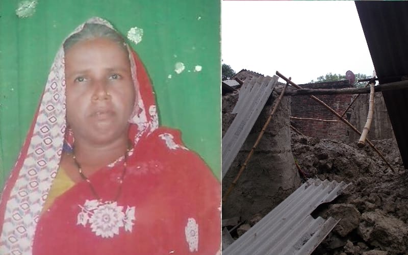 woman died in wall collapse in lucknow