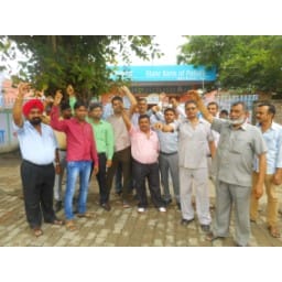 protest bank worker, jind