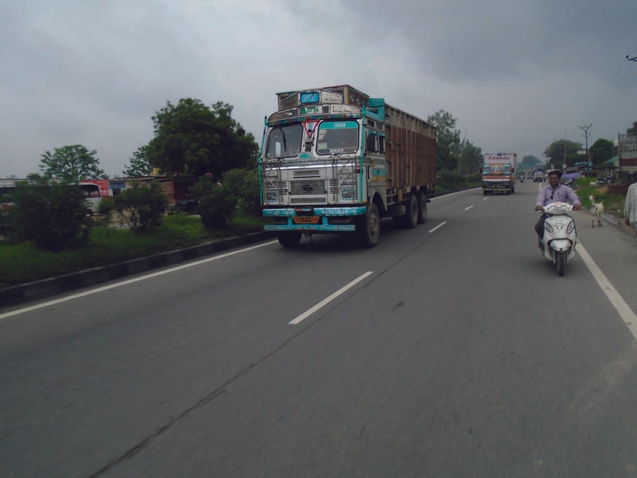 Bus and bike collision, blockade