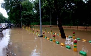 Rain water filled In many parts of the city