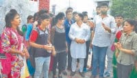 college, inso national president, gate closed, kaithal
