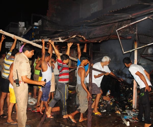  Fire in a shop in Lucknow.