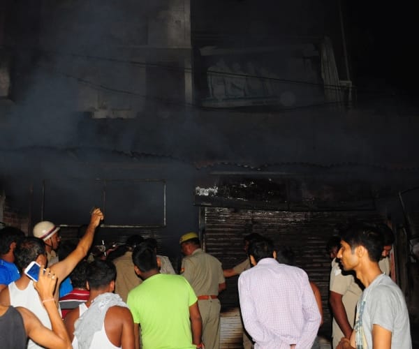  Fire in a shop in Lucknow.