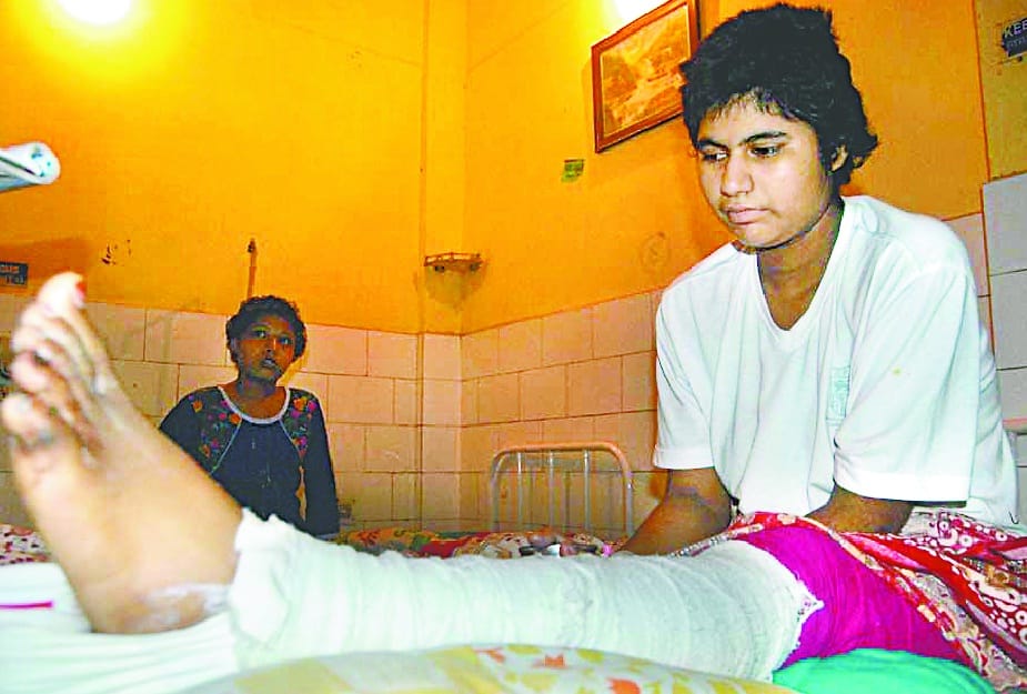 Self-based center said the teenager had to jump from the roof 