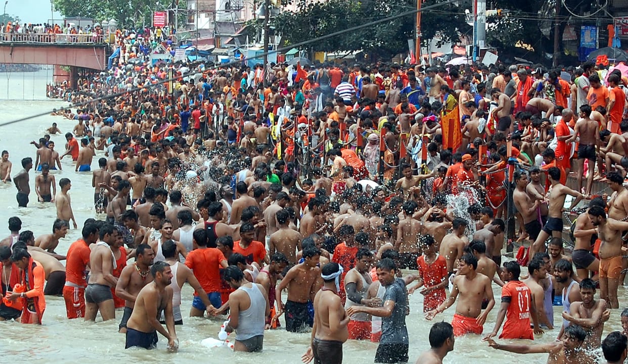 Dharmnagri wearing the saffron sheet