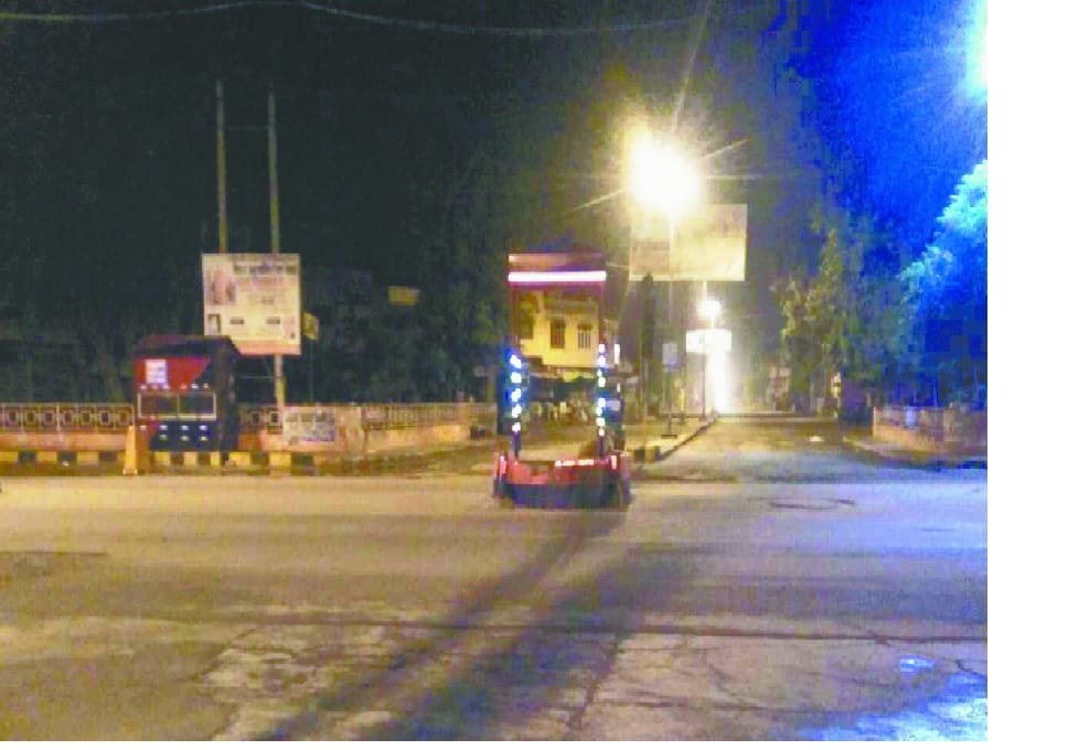 amar ujala round at night, checking of main area, fatehabad
