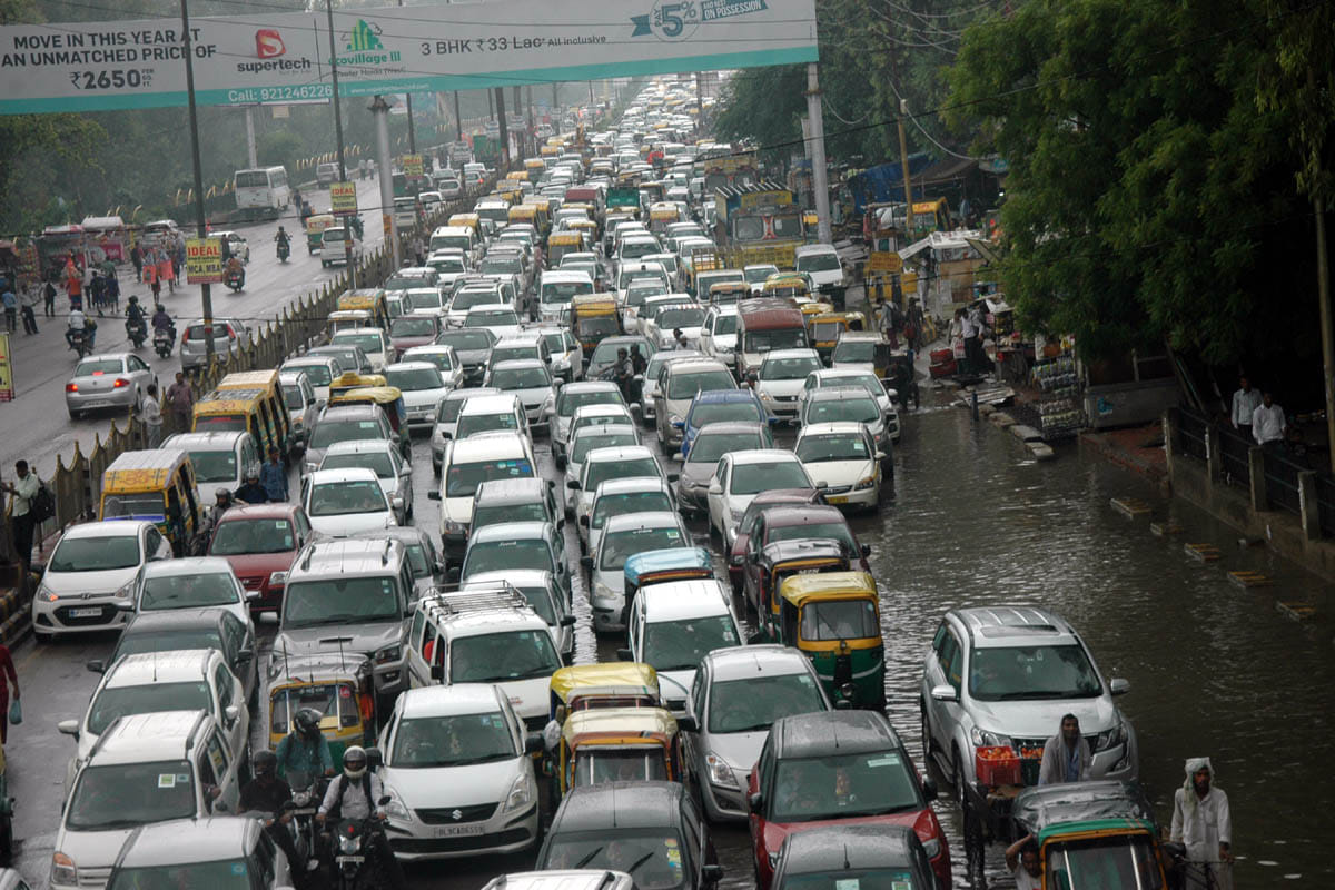 Rains were jammed everywhere