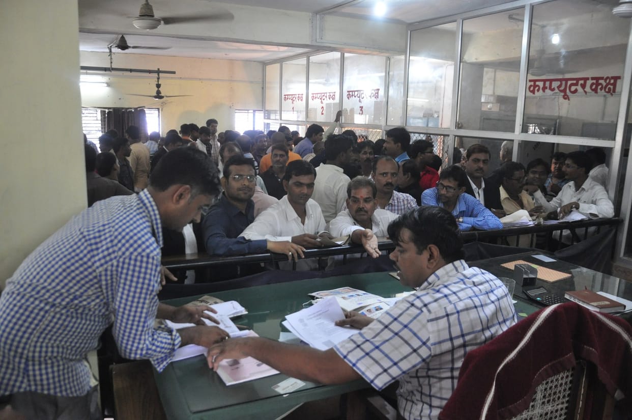 People gathered for sale deed