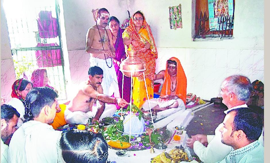 Sanskrit was in school Rudrabhishek