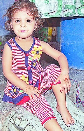 Was stripped of her skirt