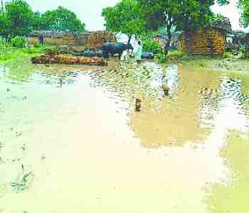 the river collided with dam