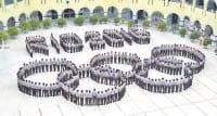 human chain, school students, wishes, kaithal