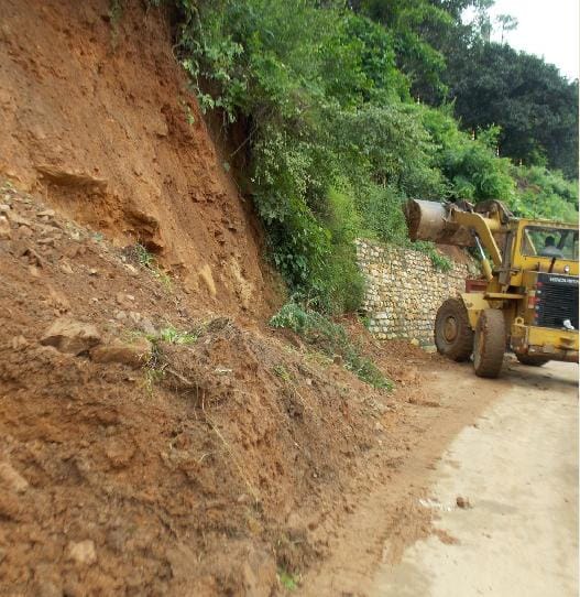 JCB opened a closed road