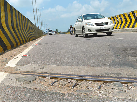 within in year overbridge raod damaged