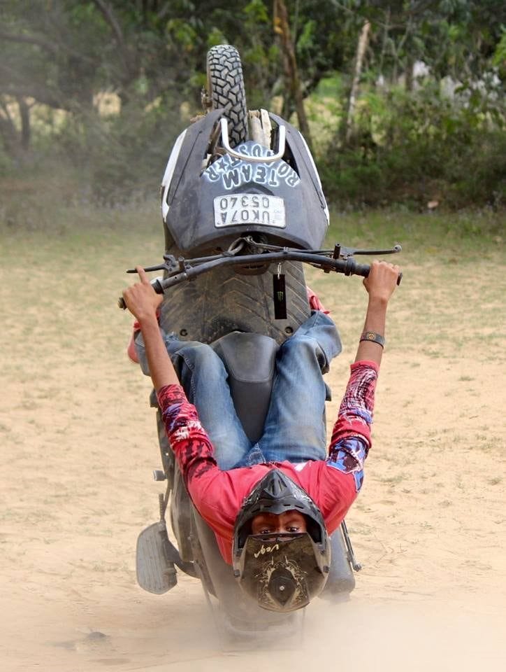 stunt biker harsh kukreja famous in facebook 