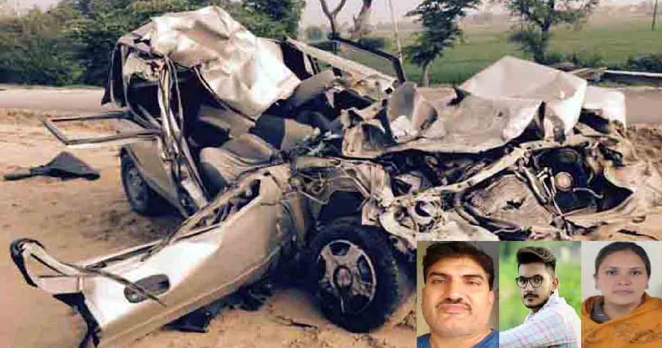 car hitted with tractor