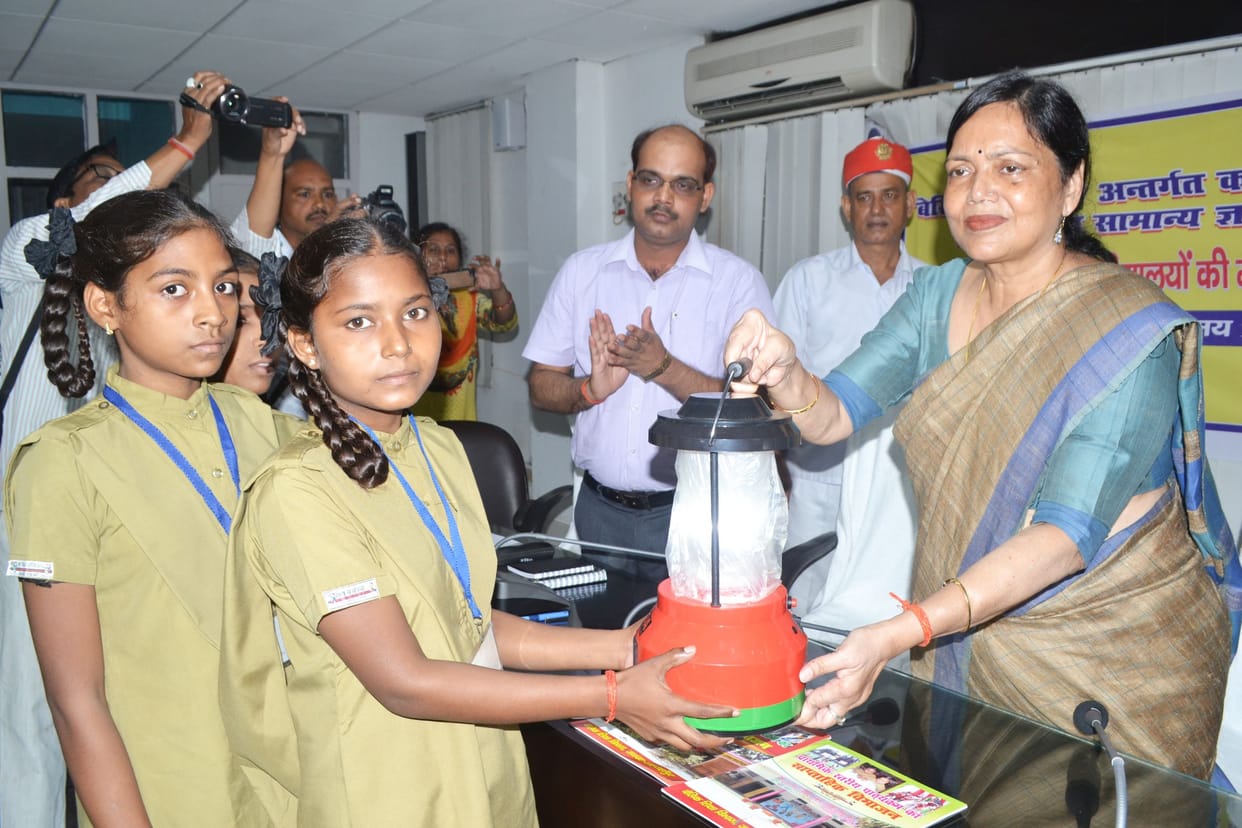 'Box' schools 144 students Distributed solar lanterns