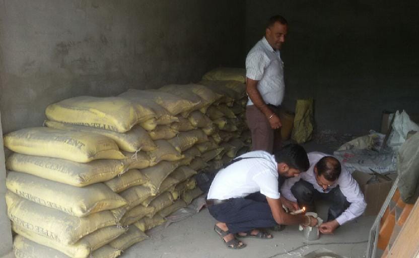 govt cement recovered from contractor house