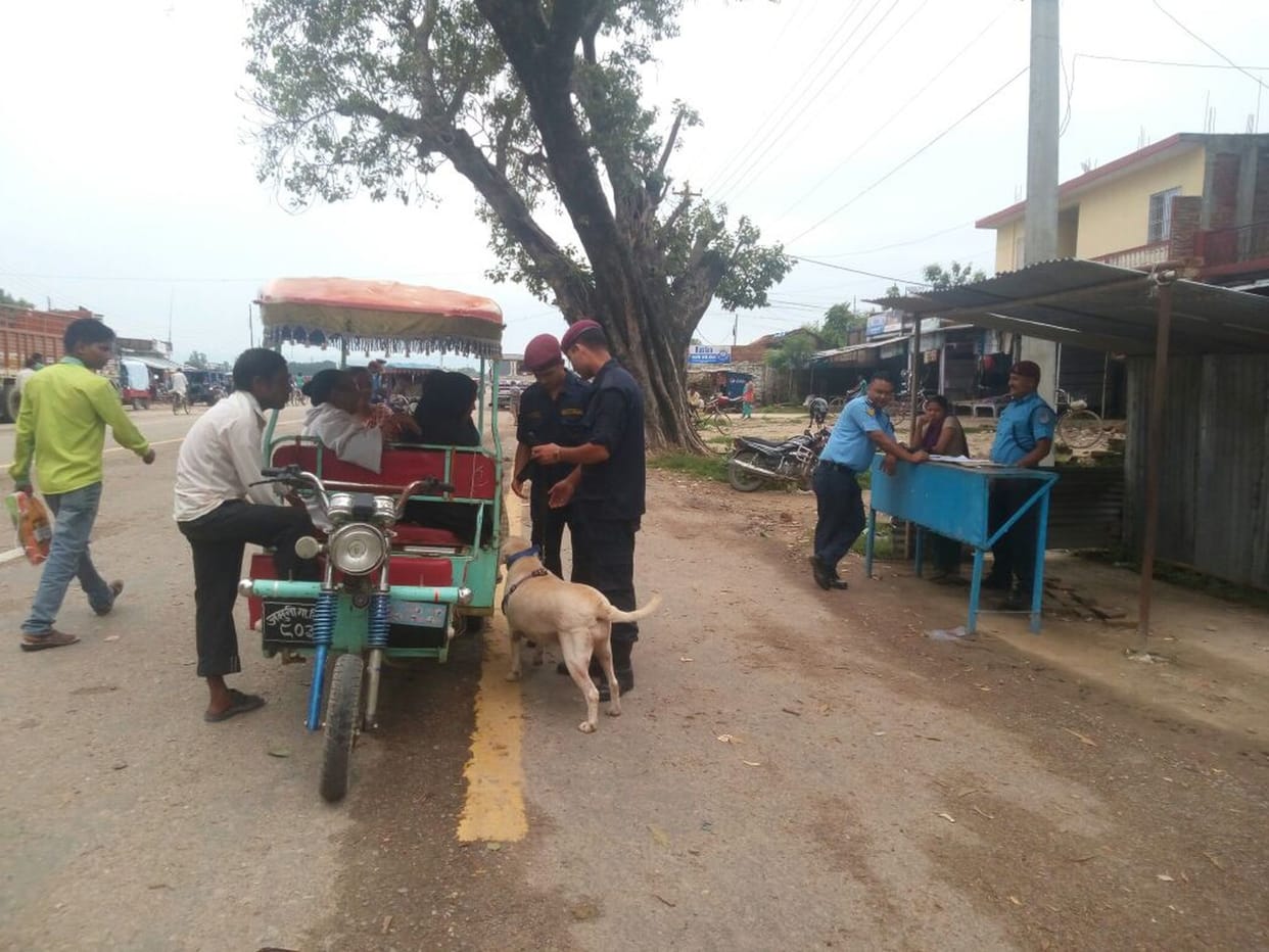 Nepal Armed Police began checking on border