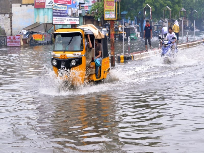 situation after heavy rain in mathura