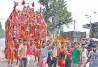 with kawad the man arrived, sawan, temple, karnal