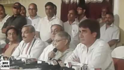 Sonia road show in Varanasi on tuesday, congress leaders addressed media