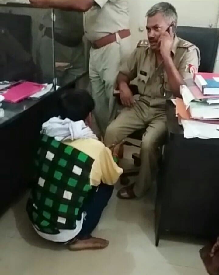 lucknow cop suspended for taking massage at police station