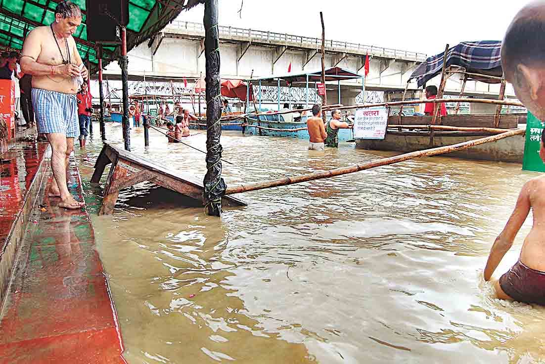 water increases of river ganga