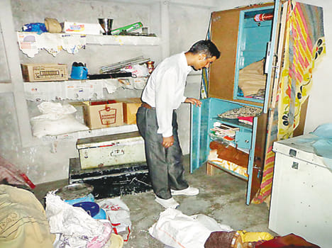 Army officer's house, stealing millions