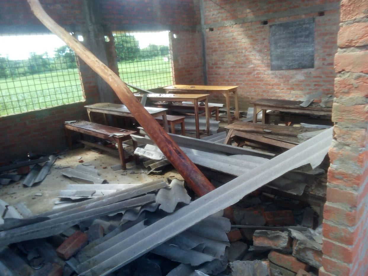 Teen shed demolished in school, ten children injured