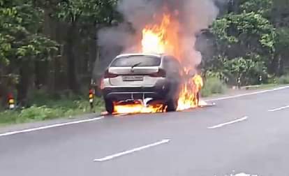 Watch: Car bursts into flames in seconds