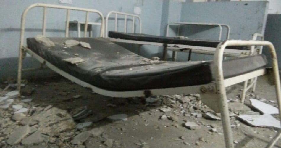 accident, civil hospital fatehabad, ladies ward roof dropped, six ladies injured, fatehabad