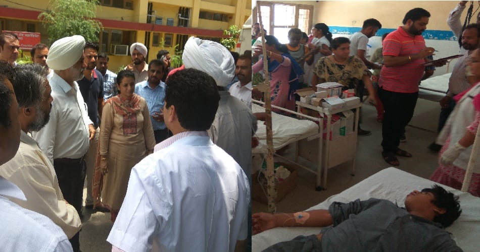 action in food poisoning case at feeble minded children's home kapurthala, punjab,