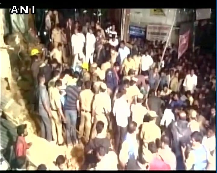 two dead after an old building collapsed in Secunderabad Hyderabad last night 