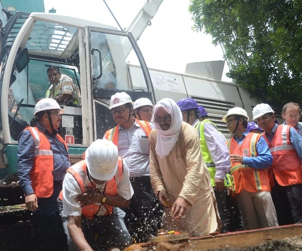  Work started for underground metro root.