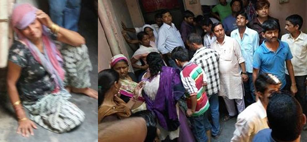 Fire climbed offering girl child to save the life
