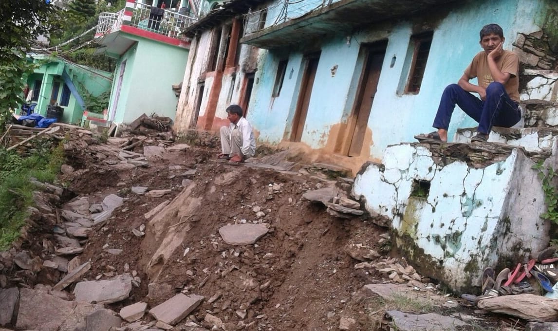 Mlaun village is flattened