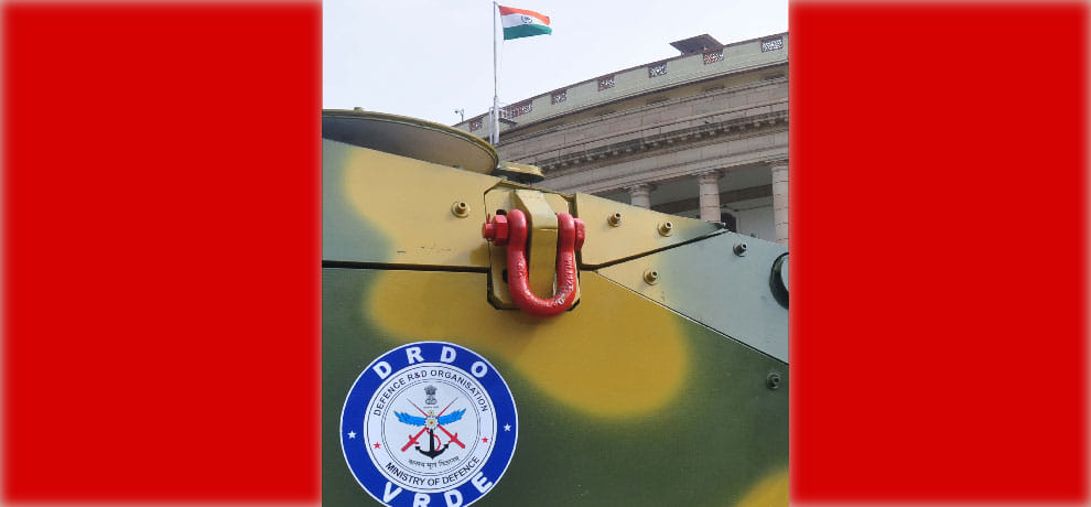 brahmos and armed plateform at parliament house in delhi 