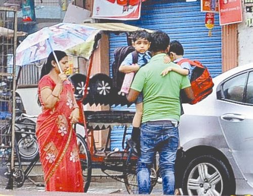 Parents at the school vehicle strike the troubled