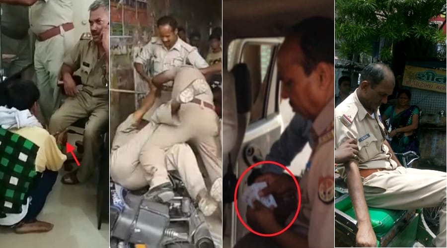 when uttar pradesh police caught in public camera