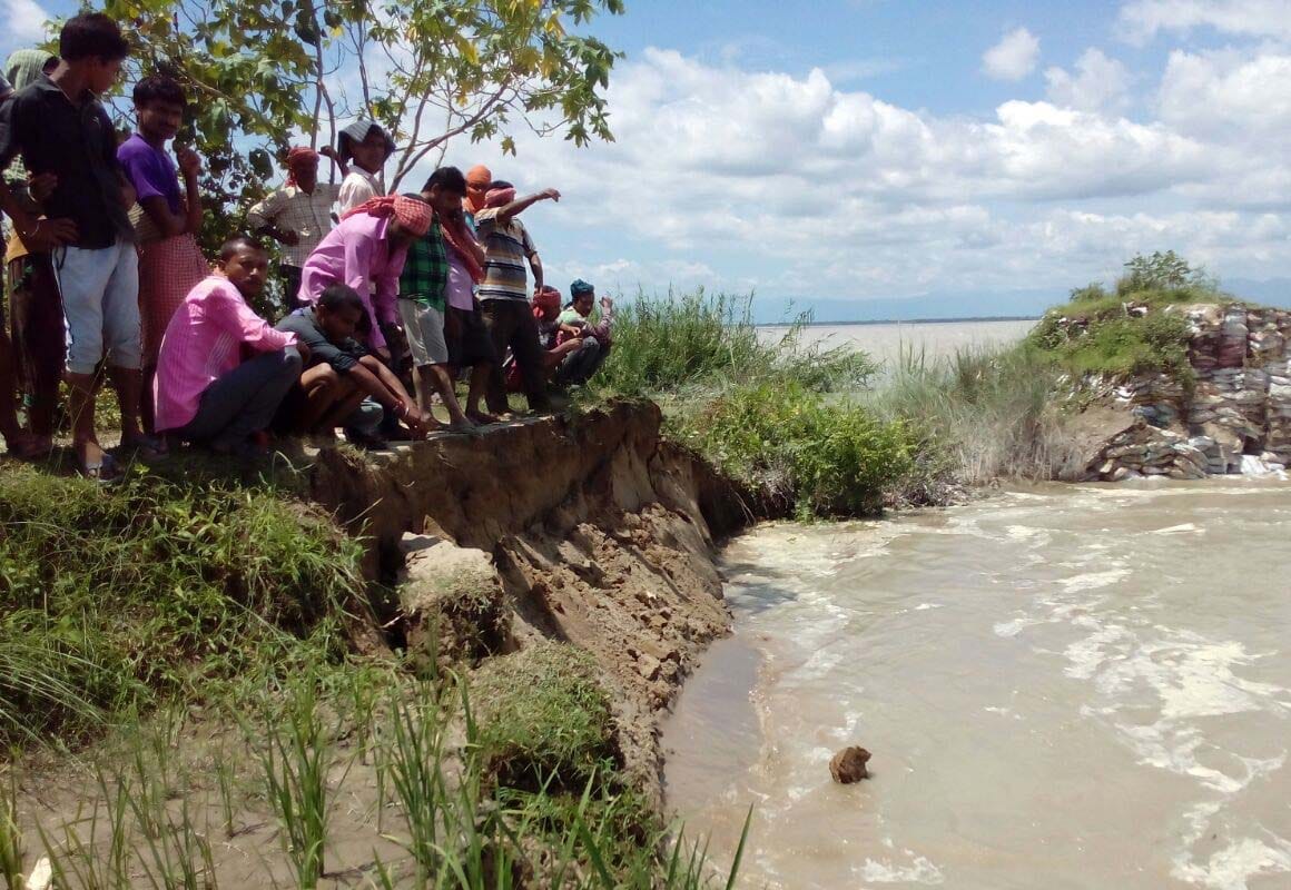 Sharda , the drop in water level of Devha