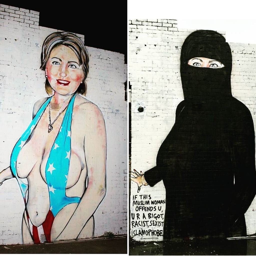hillary clinton controversial painting