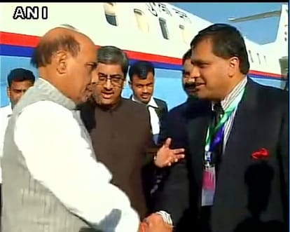 HM Rajnath Singh arrives in Islamabad for SAARC Conference.
