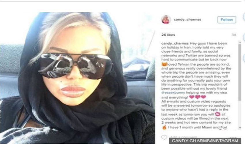 how the porn star reach to iran?