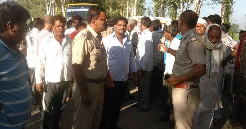 three people died in car accident in sonipat of haryana, lady critically injured