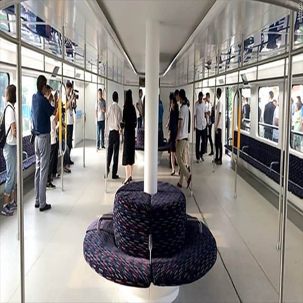 China's 'elevated bus' that glides over traffic completes first road test