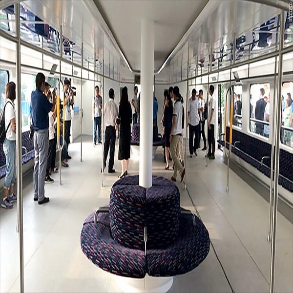 China's 'elevated bus' that glides over traffic completes first road test