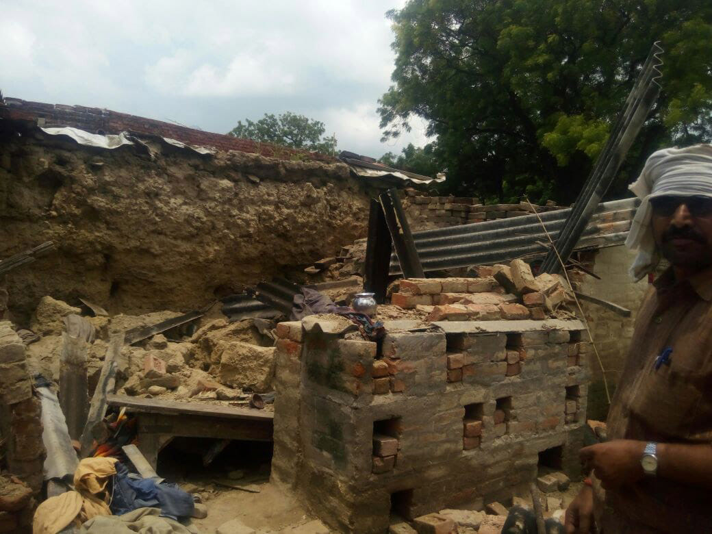 Raw house demolished, buried in the rubble of her death