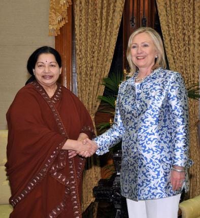  AIDMK mla said that Jayalalithaa inspired Hillary 